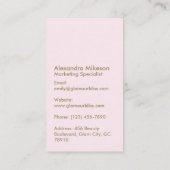 Soft Blush Crown Aesthetic 名刺 (裏面)