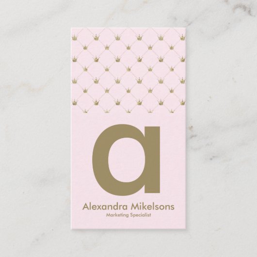 Soft Blush Crown Aesthetic 名刺 (正面)