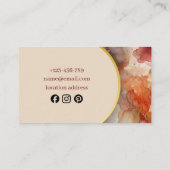 Soft blush, elegant marble Sparkle 名刺 (裏面)