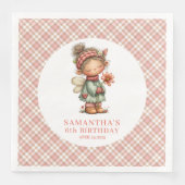 Soft Blush Fairy Whimsy 6th Birthday Party Napkins (正面)