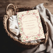 Soft Blush Floral Heirloom Baby Shower