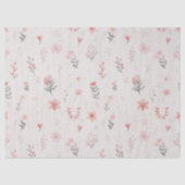 Soft Blush Floral Pattern Tissue Paper 薄葉紙 (正面)