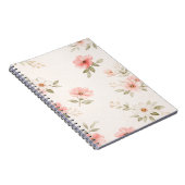 Soft Blush Floral Spiral Notebook ノートブック (右側)