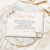 Soft Blush Floral-Themed Bridal Shower サンキューカード