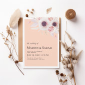 Soft Blush Floral Wedding Invitation 招待状