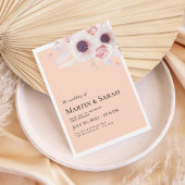 Soft Blush Floral Wedding Invitation 招待状