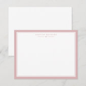 Soft Blush Frame Note Card 招待状 (正面/裏面)