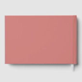 Soft Blush Pink Flowers Eucalyptus Baby Guest Book ゲストブック (裏面)