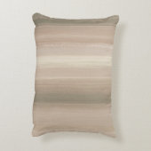 Soft Blush Pink Gray Mauve Abstract Stripe アクセントクッション (裏面(縦))