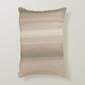 Soft Blush Pink Gray Mauve Abstract Stripe アクセントクッション (正面(垂直))