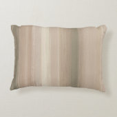Soft Blush Pink Gray Mauve Abstract Stripe アクセントクッション (裏面)