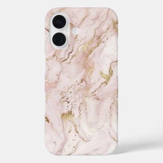 Soft Blush Pink & Liquid Gold Marble Case | iPhone Case-Mate iPhoneケース (裏面)