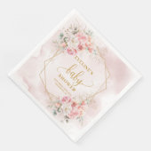 Soft blush pink sage baby shower cocktail paper  (コーナー)