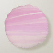 Soft Blush Pink Sky Dream 1 ラウンドクッション (裏面)