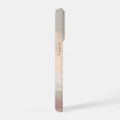 Soft Blush Sky Abstract – Gentle Pastel Clouds iPhoneケース (右側面)