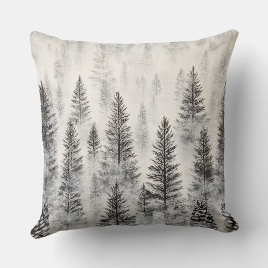 Soft Blush Winter Wonderland Pillow クッション (裏面)