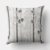 Soft Blush Winter Wonderland Pillow クッション (裏面)