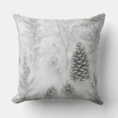 Soft Blush Winter Wonderland Pillow クッション (正面)