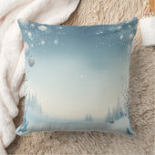 Soft Blush Winter Wonderland Pillow クッション (ブランケット)