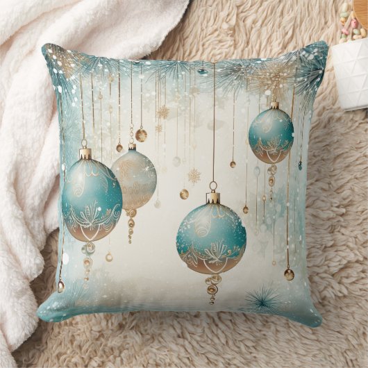 Soft Blush Winter Wonderland Pillow クッション (ブランケット)