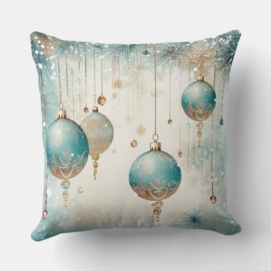 Soft Blush Winter Wonderland Pillow クッション (裏面)