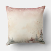 Soft Blush Winter Wonderland Pillow クッション (裏面)