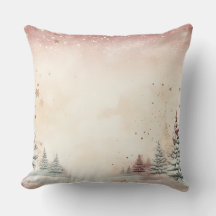Soft Blush Winter Wonderland Pillow