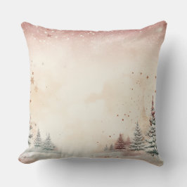 Soft Blush Winter Wonderland Pillow クッション