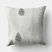 Soft Blush Winter Wonderland Pillow クッション (裏面)