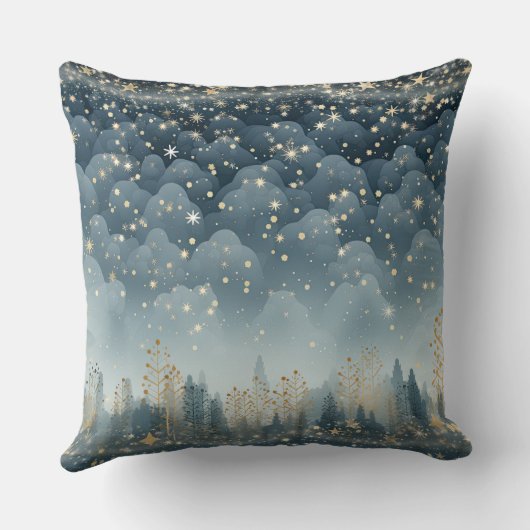 Soft Blush Winter Wonderland Pillow クッション (裏面)