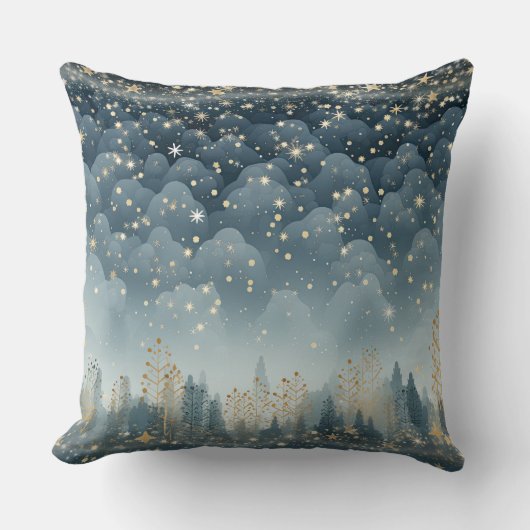 Soft Blush Winter Wonderland Pillow クッション (正面)