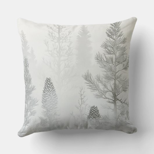 Soft Blush Winter Wonderland Pillow クッション (裏面)
