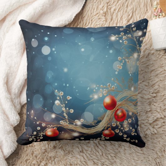 Soft Blush Winter Wonderland Pillow クッション (ブランケット)