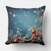 Soft Blush Winter Wonderland Pillow クッション (正面)