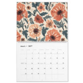 Soft Boho Floral 18-Month Wall Calendar カレンダー (3月 2027)