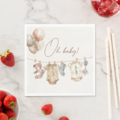 Soft Boho Neutral Baby Clothes Baby Shower スタンダードランチョンナプキン (インサイチュ)