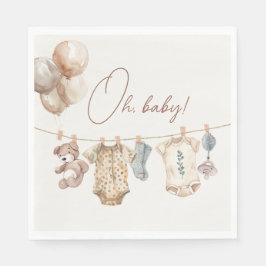 Soft Boho Neutral Baby Clothes Baby Shower スタンダードランチョンナプキン