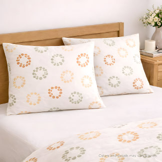 Soft Boho Pebble Circle Pattern Pillowcase 枕カバー