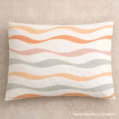 Soft Boho Wave Stripe Pattern 枕カバー