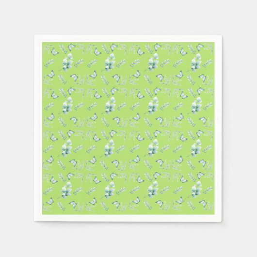 soft botanical スタンダードカクテルナプキン (正面)