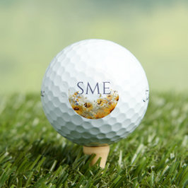 Soft Botanical Meadow Monogram – Golfer Gift ゴルフボール