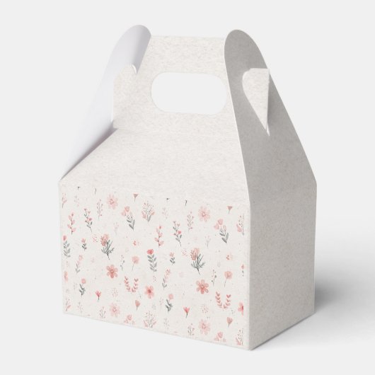 Soft Botanical Pattern Favor Box フェイバーボックス (正面サイド)