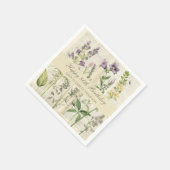 Soft Botanical Vintaqe Wildflower 80th Birthday スタンダードカクテルナプキン (角)