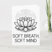 Soft Breath Soft Mind Dandelion Yoga Inspiration A カード (正面)