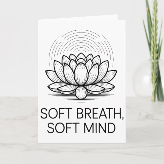 Soft Breath Soft Mind Dandelion Yoga Inspiration A カード (正面)