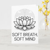 Soft Breath Soft Mind Dandelion Yoga Inspiration A カード (黄色い花)