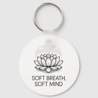 Soft Breath Soft Mind Dandelion Yoga Inspiration A キーホルダー