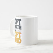 Soft Breath Soft Mind Dandelion Yoga Inspiration A コーヒーマグカップ (正面左)