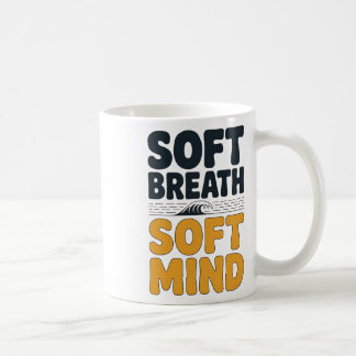 Soft Breath Soft Mind Dandelion Yoga Inspiration A コーヒーマグカップ