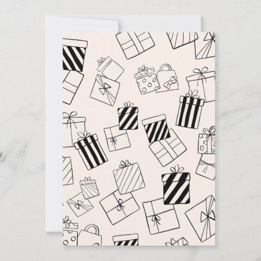 Soft Brown Leaf Birthday Invitation 招待状 (裏面)